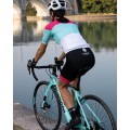 GORDONA Radtrikot Damen kurzarm weiß/celeste/pink (E21-4700)