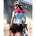 GORDONA Radtrikot Damen kurzarm weiß/celeste/pink (E21-4700)