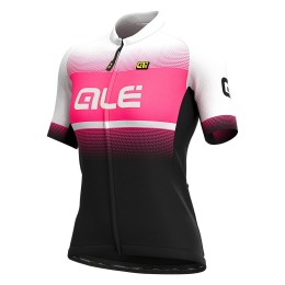 ALE BLEND LADY Radtrikot Damen kurzarm schwarz/neonpink