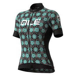 ALE GARDA LADY Radtrikot Damen kurzarm schwarz/celeste