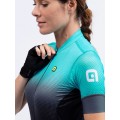 ALE GRADIENT LADY Radtrikot Damen kurzarm türkis
