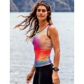 ALE ONDA LADY TOP Radtrikot Damen ärmellos rosa/blau