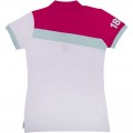 CELESTE STRIPE Damen Poloshirt weiß magenta CELESTE STRIPE Damen Poloshirt weiß magenta