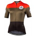 GORDONA Radtrikot Damen kurzarm schwarz/olivgrün/rot (E21-4120)