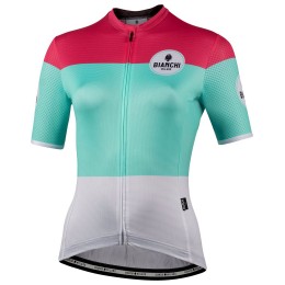GORDONA Radtrikot Damen kurzarm weiß/celeste/pink (E21-4700)