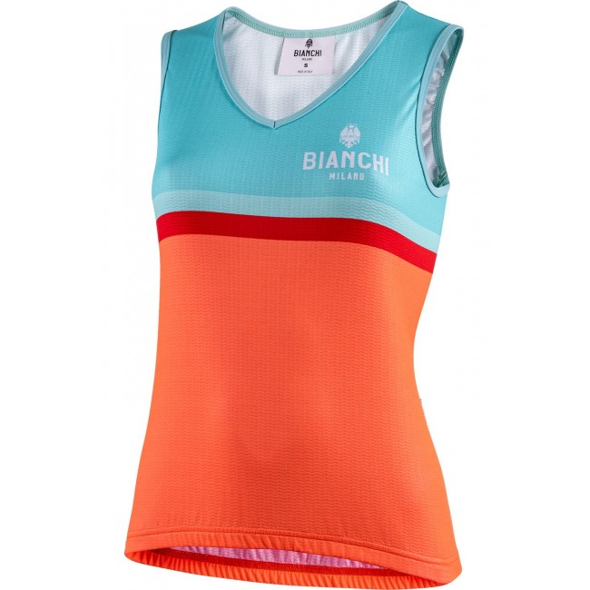 LISCIA Radtrikot Damen ärmellos orange/celeste (E20-4120) LISCIA Radtrikot Damen ärmellos orange/celeste (E20-4120)