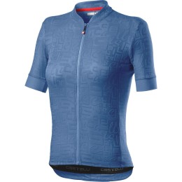 Promessa Jacquard Radtrikot Damen kurzarm blau (agate blue)