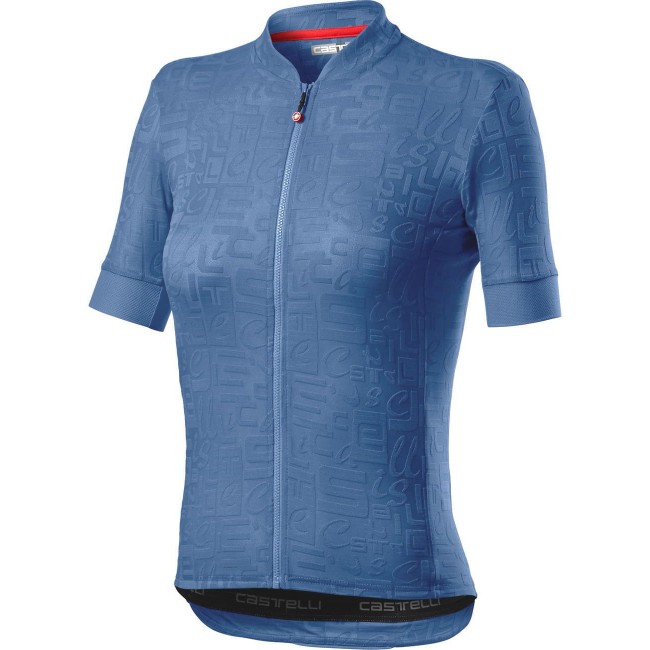 Promessa Jacquard Radtrikot Damen kurzarm blau (agate blue) Promessa Jacquard Radtrikot Damen kurzarm blau (agate blue)