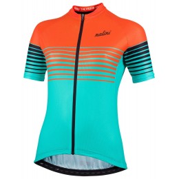 Cross Lady Radtrikot Damen kurzarm türkis/orange (E22-4180)
