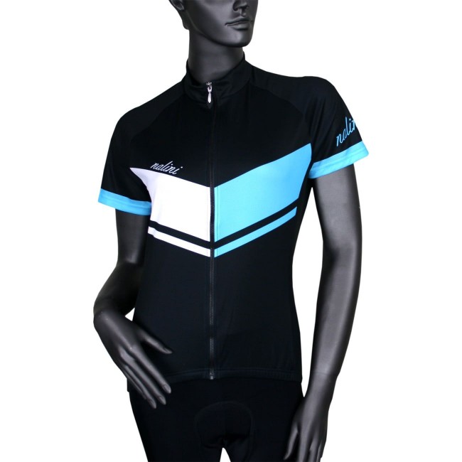 Fabulosa Lady Jersey Radtrikot Damen kurzarm schwarz/türkis (E23-5230) Fabulosa Lady Jersey Radtrikot Damen kurzarm schwarz/türkis (E23-5230)