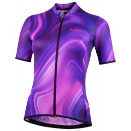 New Turin 2006 Radtrikot Damen kurzarm blau/lila (E22-4250)