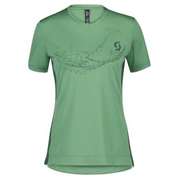 TRAIL FLOW Radtrikot Damen kurzarm grün (289437,smoked green/glade green)