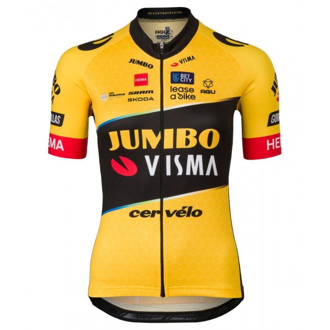 TEAM JUMBO-VISMA 2023 Radtrikot Damen kurzarm-Radsport-Profi-Team TEAM JUMBO-VISMA 2023 Radtrikot Damen kurzarm-Radsport-Profi-Team