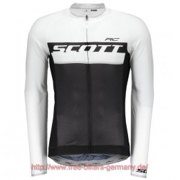 2018 Scott RC PRO Weiß Fahrradtrikot Langarm Radtrikot Kaufen