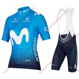 Radsport MOVISTAR TEAM 2018 Damen Radbekleidung Satz Trikot Kurzarm+Trägerh Radtrikot Kaufen