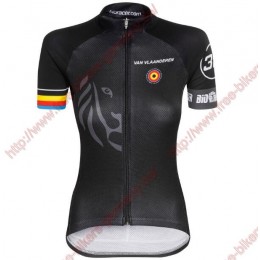 Radsport Bioracer Van Vlaanderen Damen schwarz 2018 Trikot Kurzarm Radtrikot Kaufen