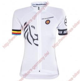 Radsport Bioracer Van Vlaanderen Damen Weiß schwarz 2018 Trikot Kurzarm Radtrikot Kaufen