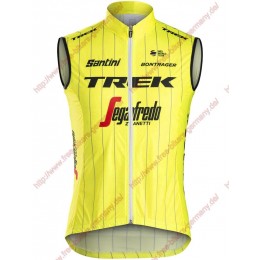 Radsport TREK-SEGAFREDO 2018 fluo gelb Windstopper ärmelloses Trikot Kurz Radtrikot Kaufen