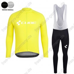 Profiteam 2018 Cube gelb winter thermal fleece Fahrradbekleidung Trikot Langarm+Lang Tr Radtrikot Kaufen