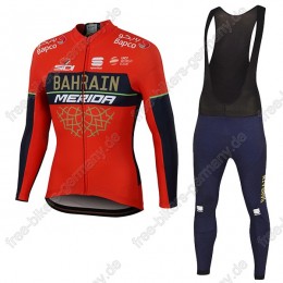 Profiteam 2018 BAHRAIN MERIDA Pro Fahrradbekleidung Trikot Langarm+Lang Tr Radtrikot Kaufen