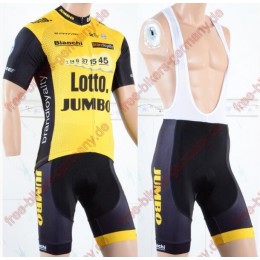 Profiteam 2018 LottoNL-Jumbo Radbekleidung Satz Trikot Kurzarm+Trägerh Radtrikot Kaufen