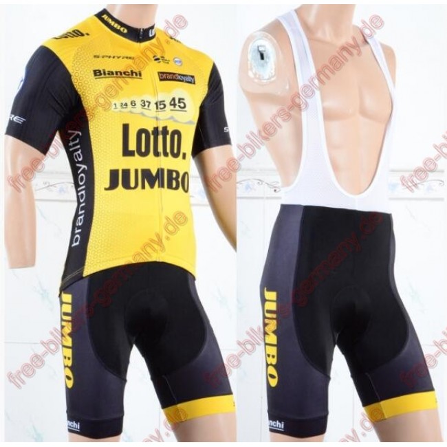 Profiteam 2018 LottoNL-Jumbo Radbekleidung Satz Trikot Kurzarm+Trägerh Radtrikot Kaufen Profiteam 2018 LottoNL-Jumbo Radbekleidung Satz Trikot Kurzarm+Trägerh Radtrikot Kaufen