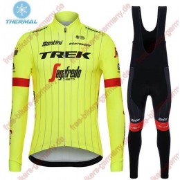 Profiteam 2018 Trek Segafredo thermique fluo gelb Fahrradbekleidung Trikot Langarm+Lang Tr Radtrikot Kaufen