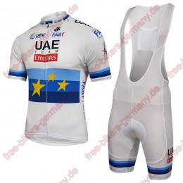 Profiteam 2018 UAE EUROPEAN CHAMPION Radbekleidung Satz Trikot Kurzarm+Trägerh Radtrikot Kaufen
