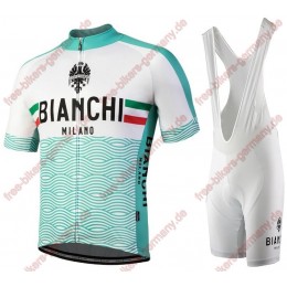 Profiteam 2018 Bianchi Milano Attone Weiß Radbekleidung Satz Trikot Kurzarm+Trägerhosen Sets Radtrikot Kaufen