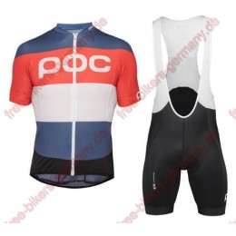 Profiteam 2018 POC Essential prismane multi red Radbekleidung Satz Trikot Kurzarm+Trägerhosen Sets Radtrikot Kaufen