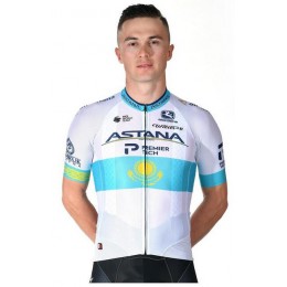 Fahrradbekleidung Radsport 2020 Astana Pro Team Trikot Kurzarm Outlet Weiß Radtrikot Kaufen