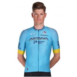 Fahrradbekleidung Radsport 2020 Astana Pro Team Trikot Kurzarm Outlet blau Radtrikot Kaufen