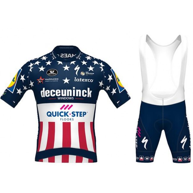 Fahrradbekleidung Radsport 2020 DECEUNINCK QUICK-STEP USA Zeitfahrmeister Radbekleidung Satz Trikot Kurzarm+Trägerhos Radtrikot Kaufen Fahrradbekleidung Radsport 2020 DECEUNINCK QUICK-STEP USA Zeitfahrmeister Radbekleidung Satz Trikot Kurzarm+Trägerhos Radtrikot Kaufen