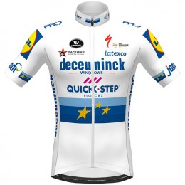 Fahrradbekleidung Radsport 2020 DECEUNINCK QUICK-STEP European Champion Trikot Kurzarm Outlet Radtrikot Kaufen