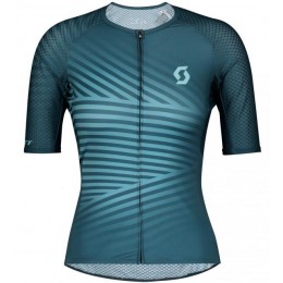 Fahrradbekleidung Radsport 2020 Damen SCOTT RC Premium Climber Trikot Kurzarm Outlet blau Radtrikot Kaufen