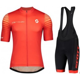 Fahrradbekleidung Radsport 2020 SCOTT RC TEAM 10 Radbekleidung Satz Trikot Kurzarm+Trägerhosen Set Ou Radtrikot Kaufen