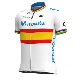 Fahrradbekleidung Radsport 2020 MOVISTAR TEAM Spanish Champion Trikot Kurzarm Outl Radtrikot Kaufen