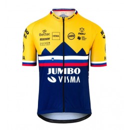 Fahrradbekleidung Radsport 2020 TEAM JUMBO VISMA SLOVENIAN CHAMPION Tenue Cyclisme Trikot Kurzarm Outl Radtrikot Kaufen