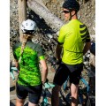 Stripes Jersey Radtrikot kurzarm gelbgrün Stripes Jersey Radtrikot kurzarm gelbgrün
