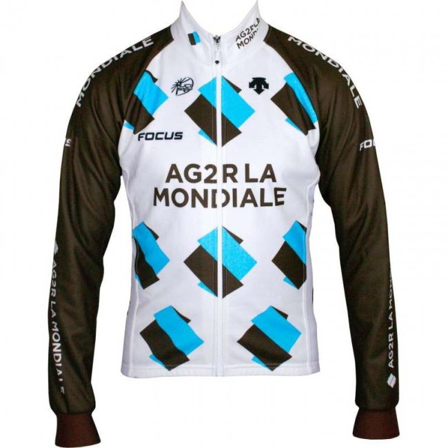 AG2R LA MONDIALE 2015 Fahrrad Winterjacke-Radsport-Profi-Team AG2R LA MONDIALE 2015 Fahrrad Winterjacke-Radsport-Profi-Team