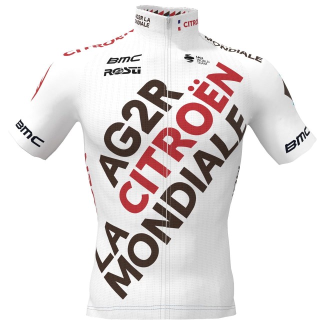 AG2R Citroen 2022 Radtrikot kurzarm (langer Reißverschluss)-Radsport-Profi-Team AG2R Citroen 2022 Radtrikot kurzarm (langer Reißverschluss)-Radsport-Profi-Team