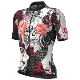 ALE SKULL Radtrikot kurzarm schwarz/weiß