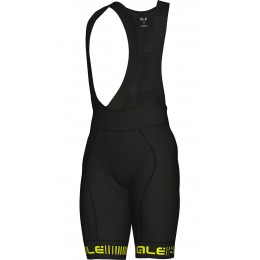 ALE STRADA Trägerhose kurz schwarz/gelb