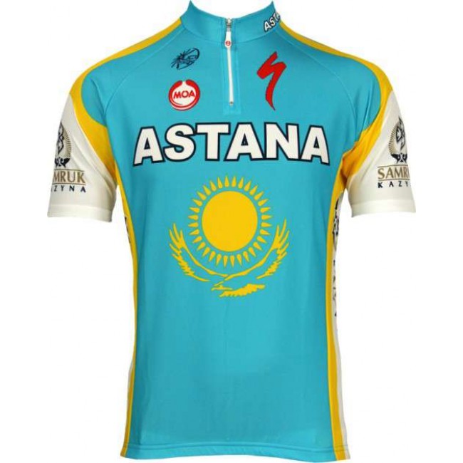 Astana 2010 Kurzarmtrikot mit kurzem Reißverschluss Astana 2010 Kurzarmtrikot mit kurzem Reißverschluss