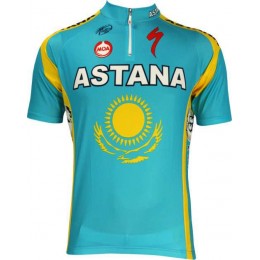 Astana kasachischer Meister 2010 Radsport-Profi-Team-Kurzarmtrikot mit kurzem Reißverschluss