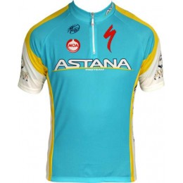 ASTANA 2012 Radsport-Profi-Team-Kurzarmtrikot mit kurzem Reißverschluss