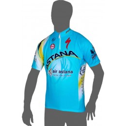 ASTANA 2014 Kurzarmtrikot (kurzer Reißverschluss) Radsport-Profi-Team