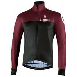 DELEBIO Fahrrad Winterjacke schwarz/weinrot