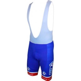 FRANCAISE DES JEUX (FDJ) 2016 Trägerhose blau B'TWIN Radsport-Profi-Team