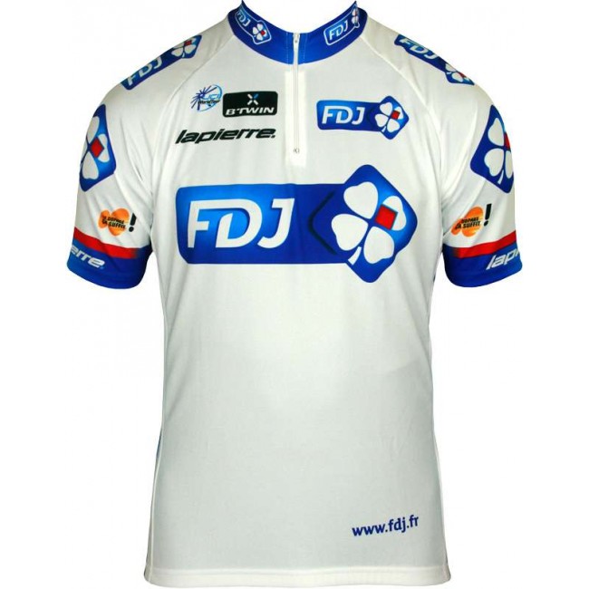 FRANCAISE DES JEUX (FDJ) 2013 Kurzarmtrikot mit kurzem Reißverschluss-Radsport-Profi-Team FRANCAISE DES JEUX (FDJ) 2013 Kurzarmtrikot mit kurzem Reißverschluss-Radsport-Profi-Team